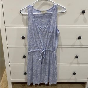 Olive & Oak light blue drawstring cotton dress med